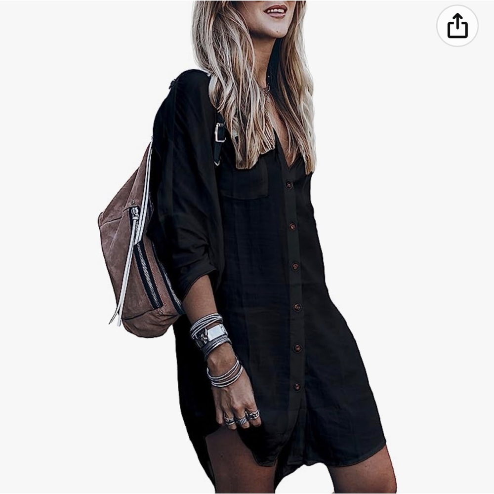Amazon button up cover up